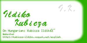 ildiko kubicza business card